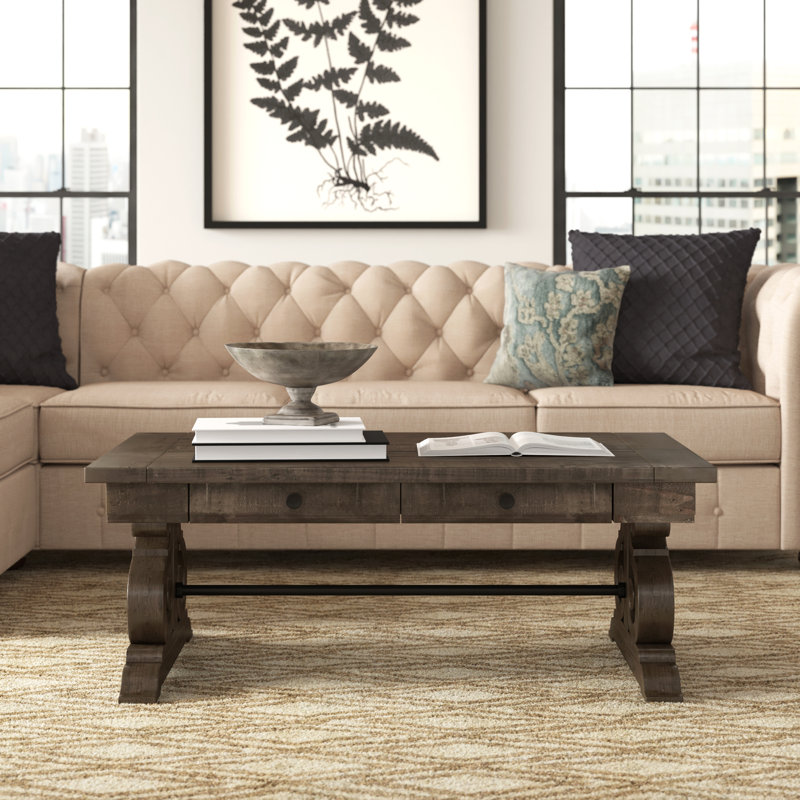 Ellenton Solid Wood Coffee Table Peppercorn